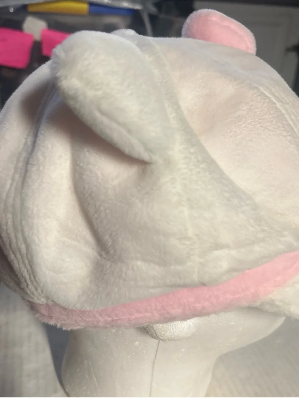 Sanrio Hello Kitty White and Pink Faux Fur  Hat Merch 2025 Universal